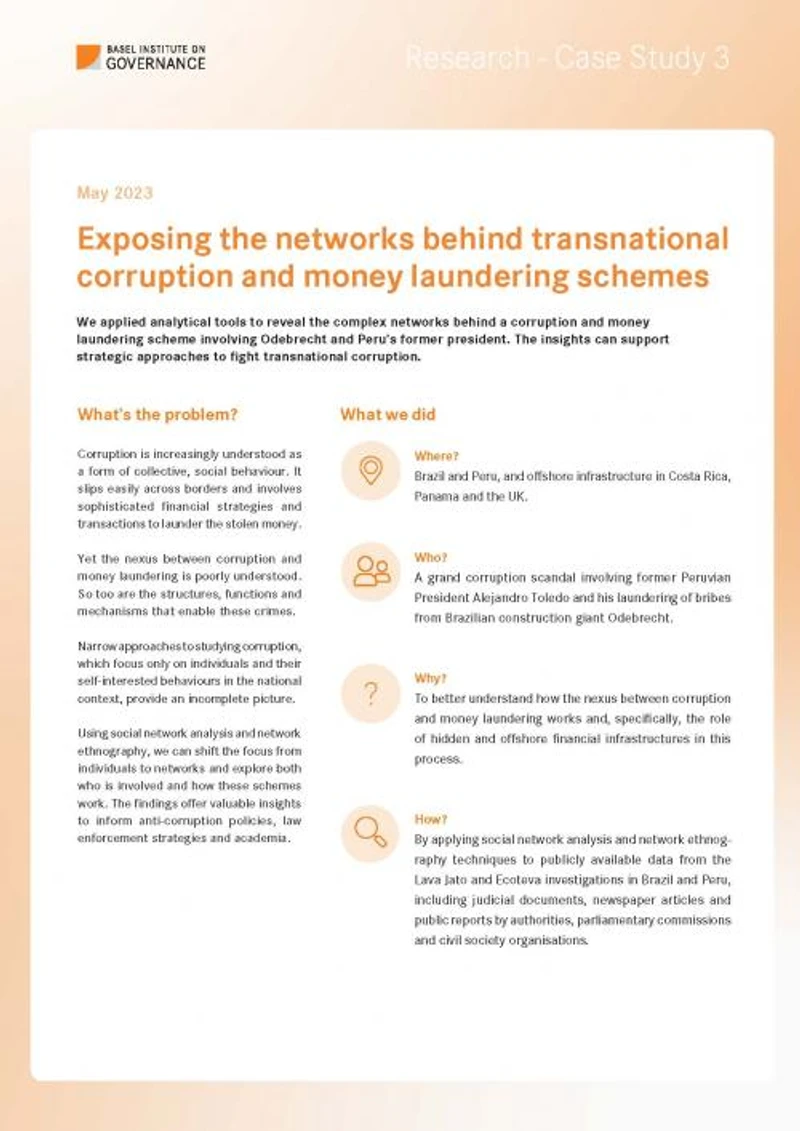 Research Case Study 3: Exposing the networks behind transnational corruption and money laundering schemes cover