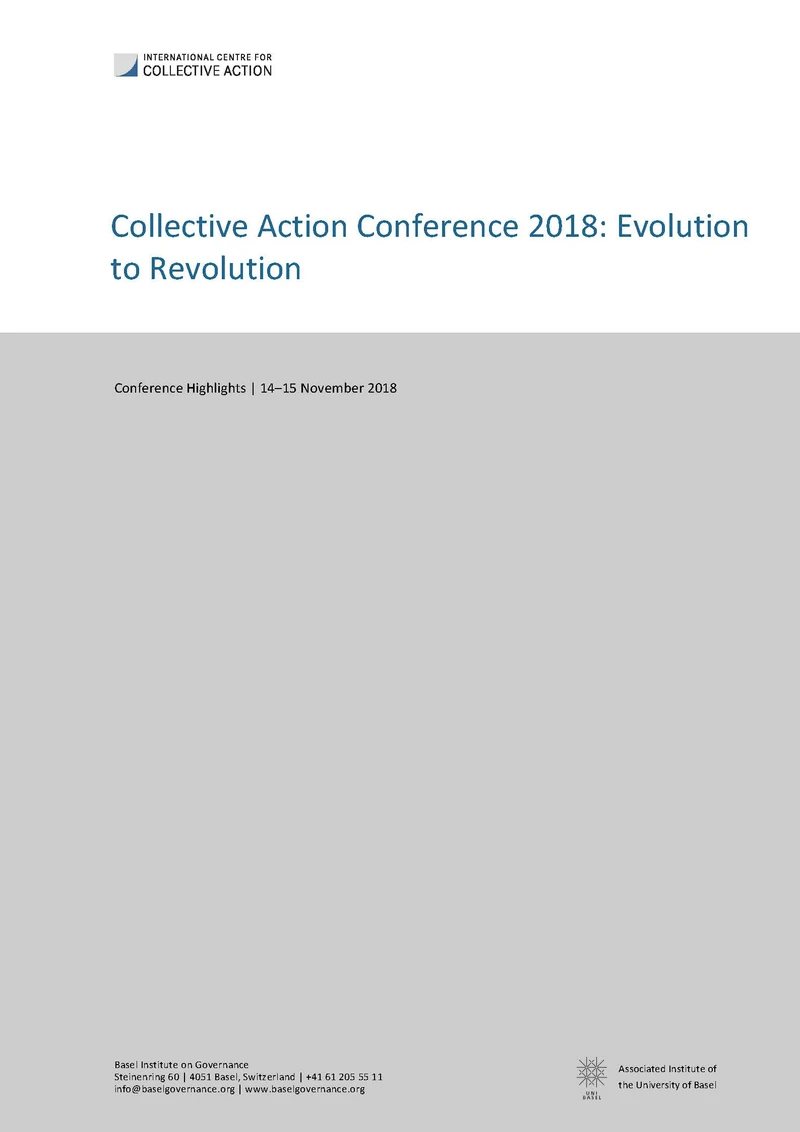 Collective Action Conference 2018: Evolution to Revolution – Conference Highlights cover