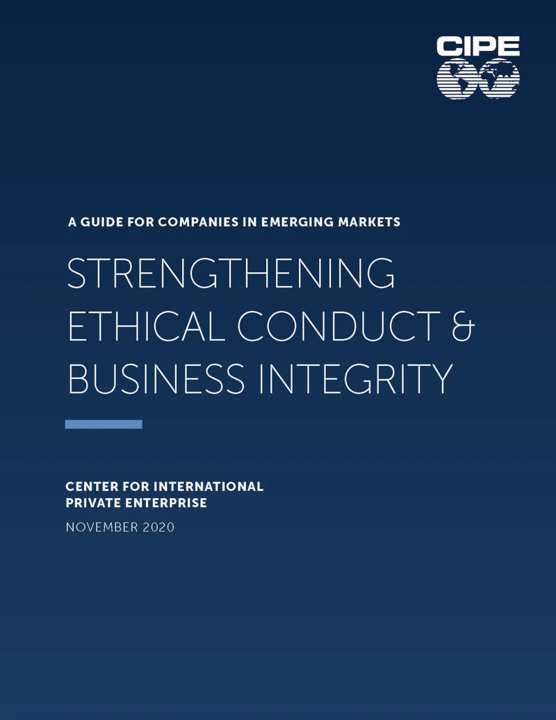 Strengthening ethical conduct and business integrity: a guide for companies in emerging markets cover