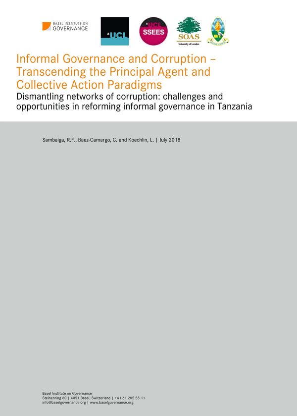 Informal Governance and Corruption – Transcending the Principal Agent and Collective Action Paradigms in Tanzania