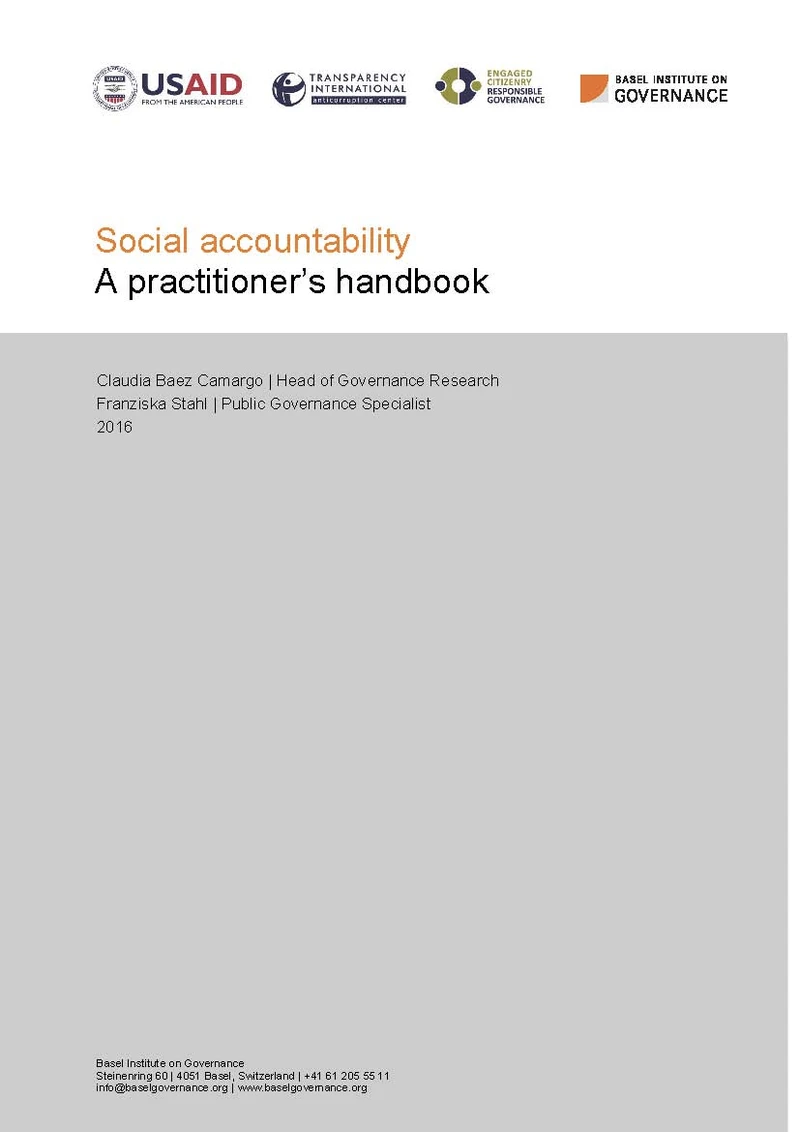 Social accountability: a practitioner’s handbook cover
