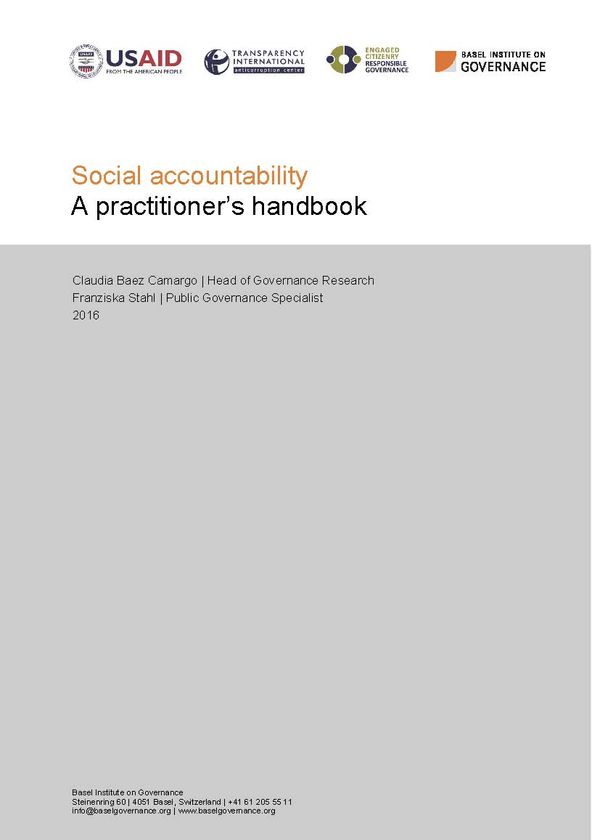 Social accountability: a practitioner’s handbook