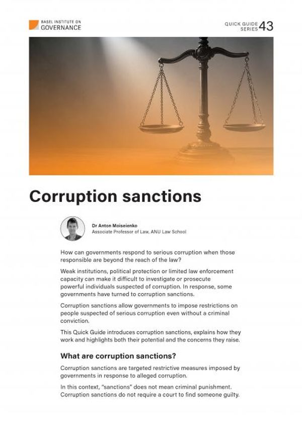 Quick Guide 43: Corruption sanctions