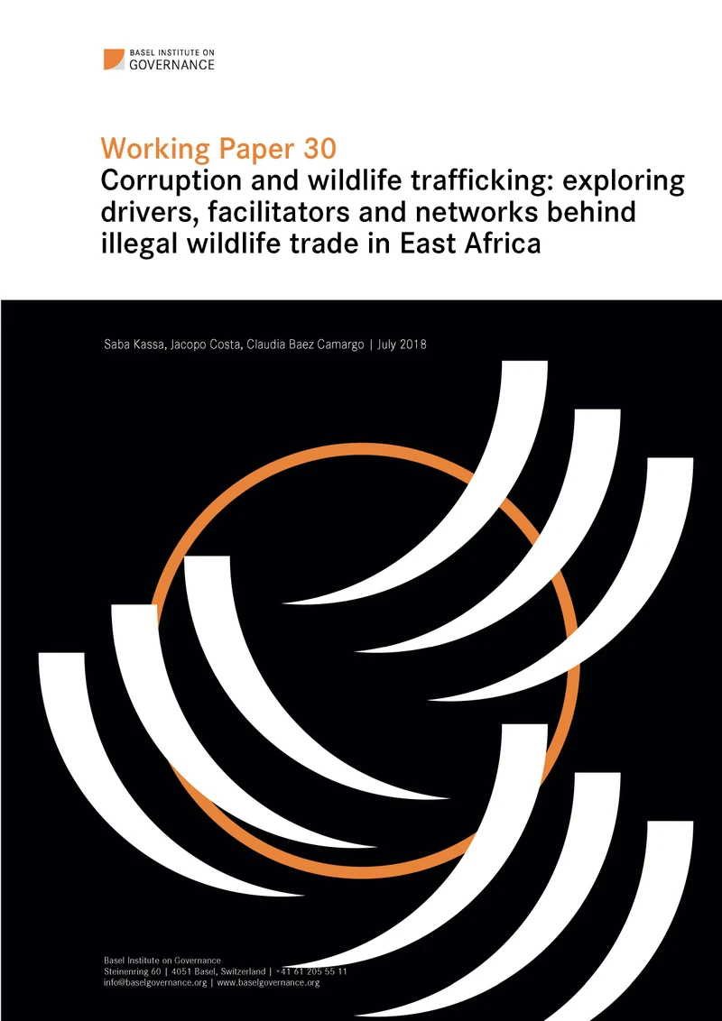 Working Paper 30: Corruption and wildlife trafficking: exploring drivers, facilitators and networks behind illegal wildlife trade in East Africa cover