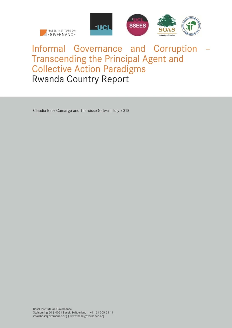 Informal Governance and Corruption – Transcending the Principal Agent and Collective Action Paradigms in Rwanda cover