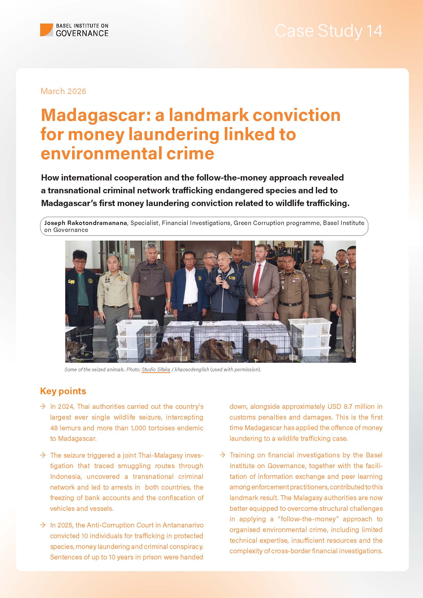 Case Study 14: Madagascar: a landmark conviction for money laundering linked to environmental crime