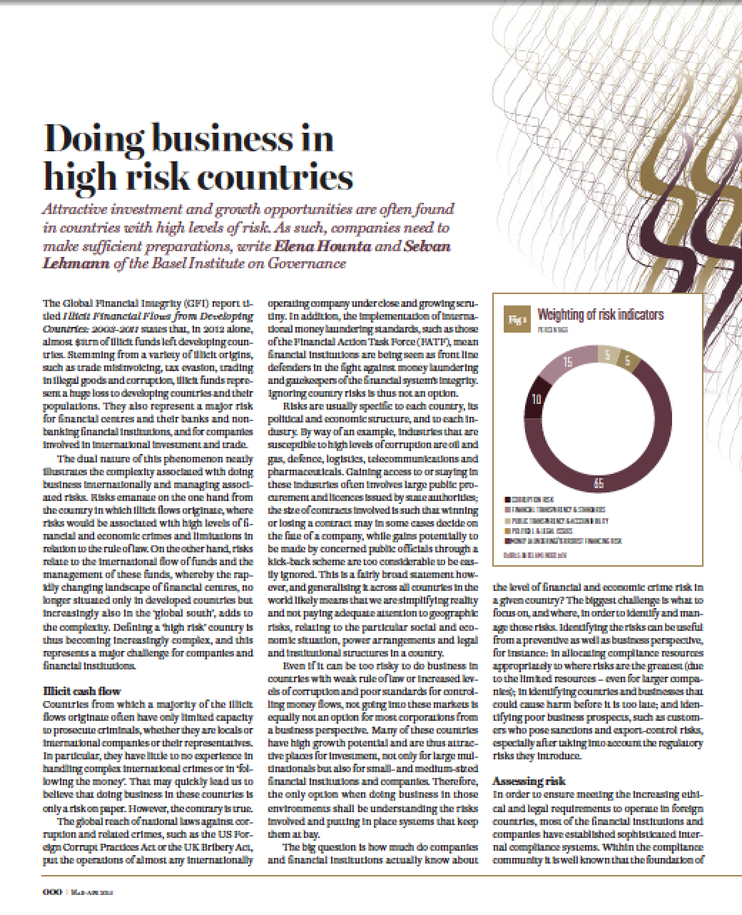 Doing business in high risk countries