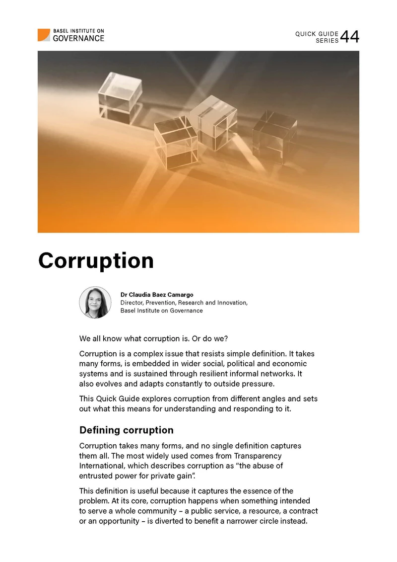 Quick Guide 44: Corruption cover