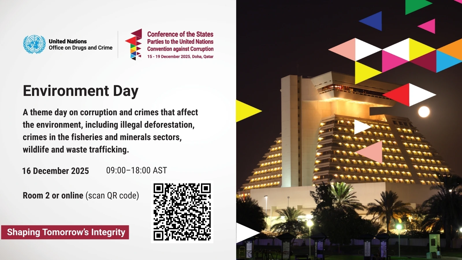 Environment Day at the 11th UN Conference of the States Parties to the UNCAC