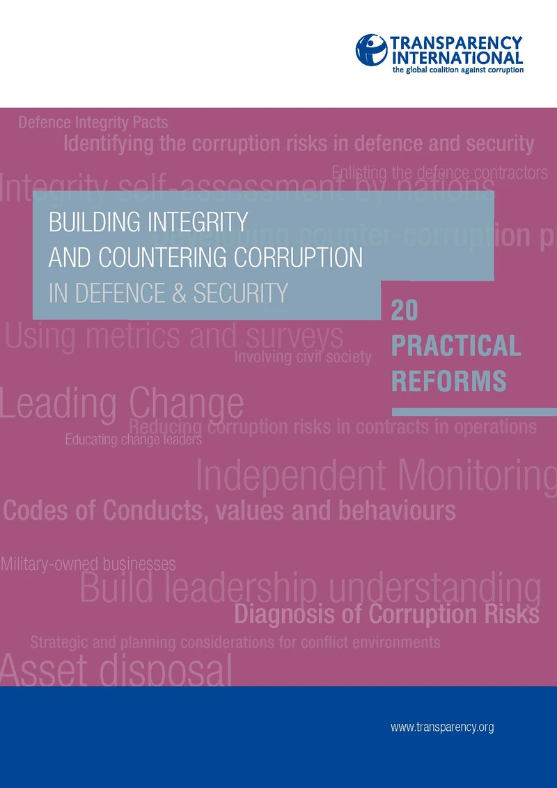 Building integrity and countering corruption in defence &amp; security cover
