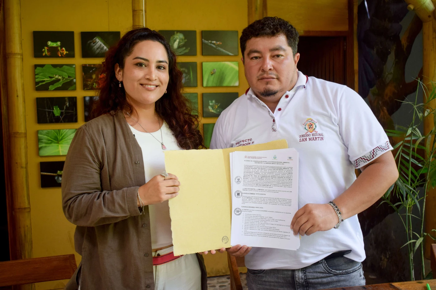 Conservation agreement between the Association Mel de Montaña and San Martín’s Regional Environmental Authority. 