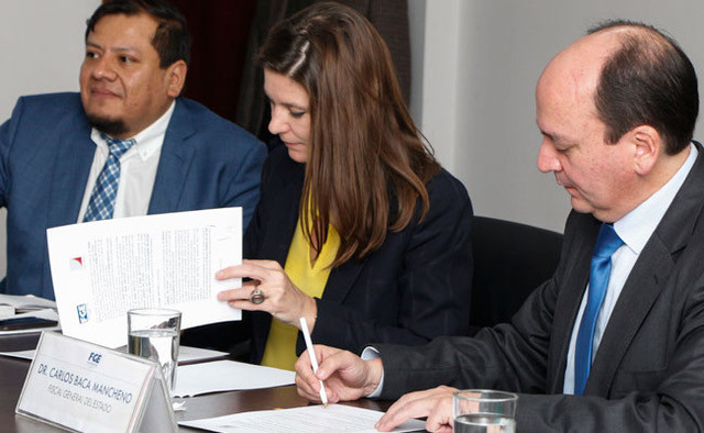 Gretta Fenner signs agreement of cooperation with Ecuadorian Attorney General