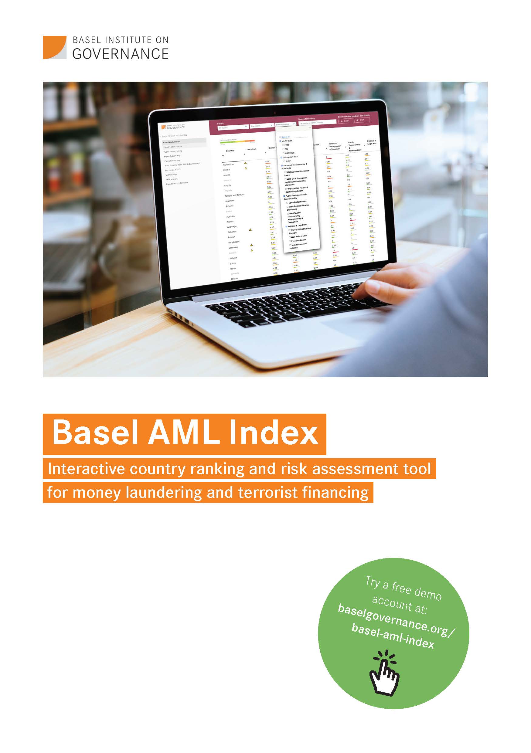 Basel AML Index flyer cover page