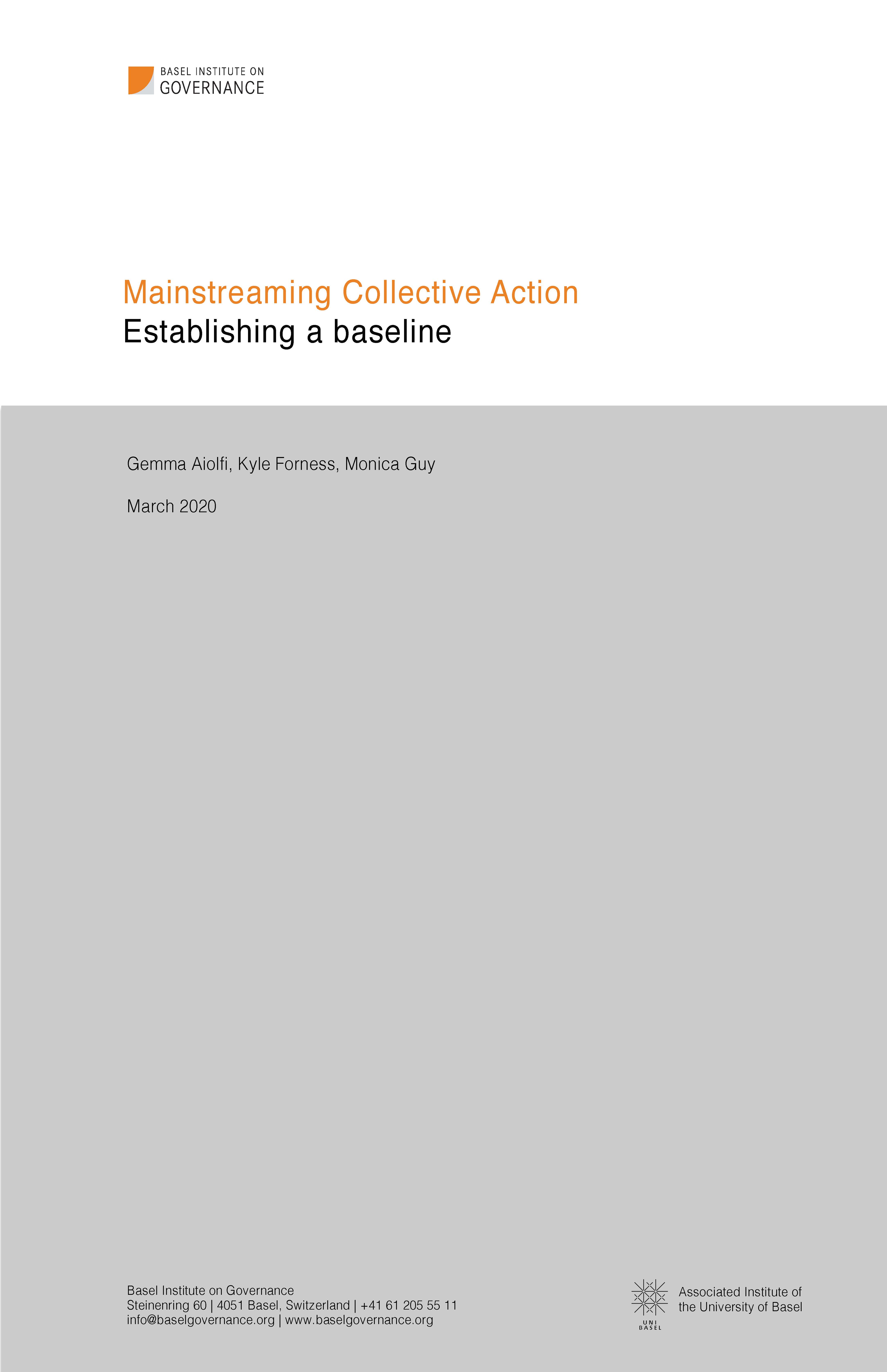 Cover page of Collective Action as a Norm Baseline Report