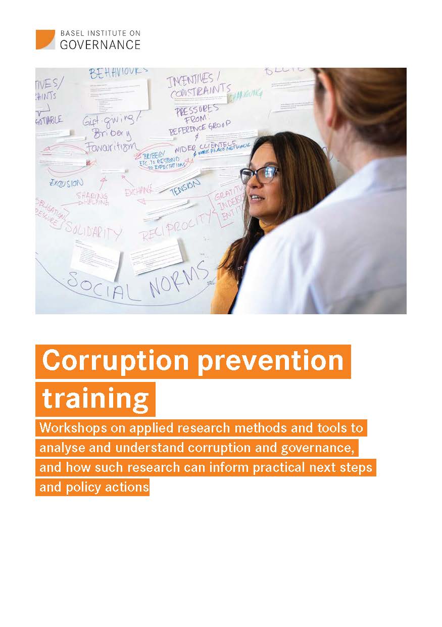 Cover page of corruption prevention flyer