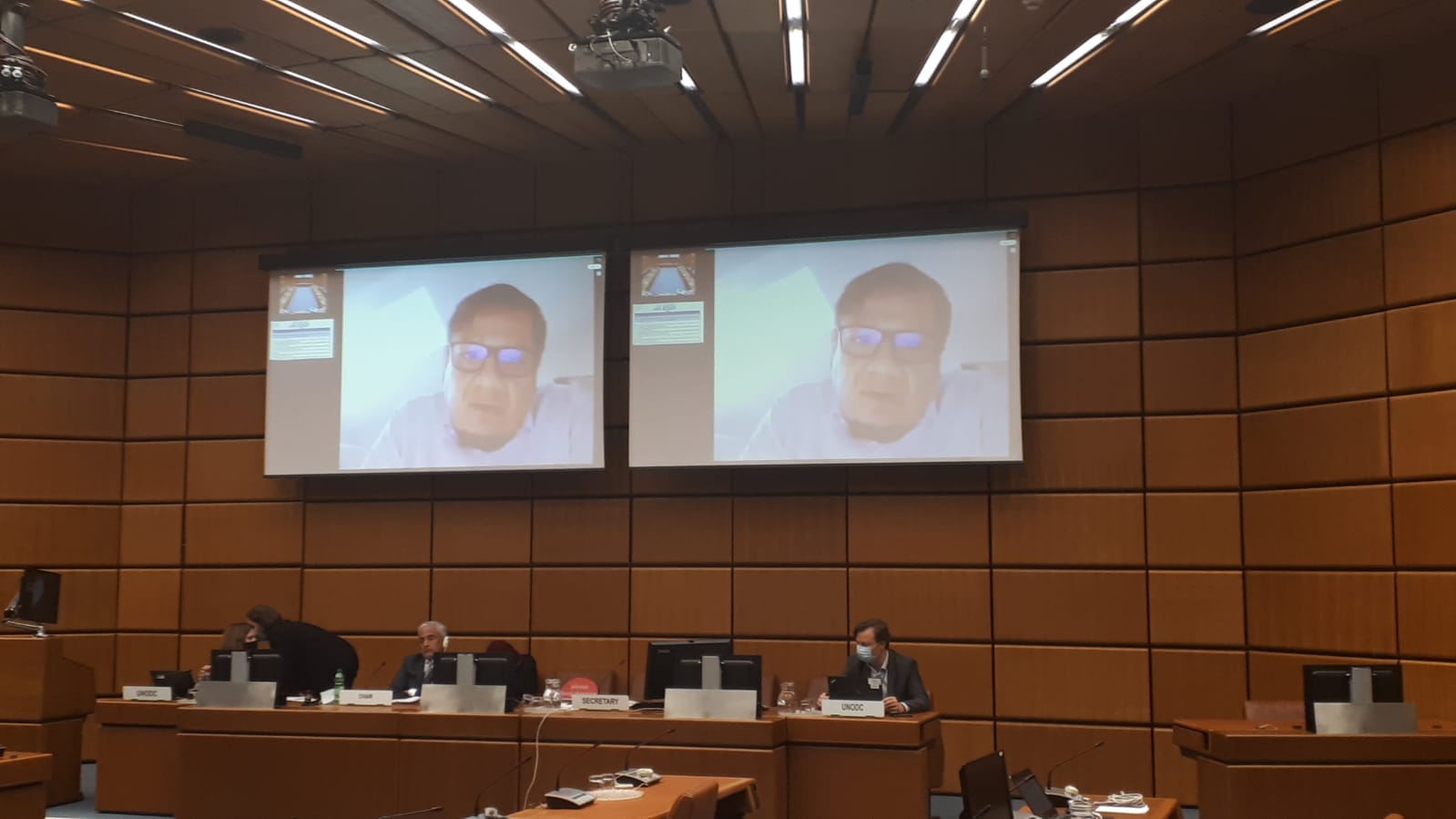 2nd session of the UNGASS 2021 preparatory meeting - Oscar Solorzano speaks by video