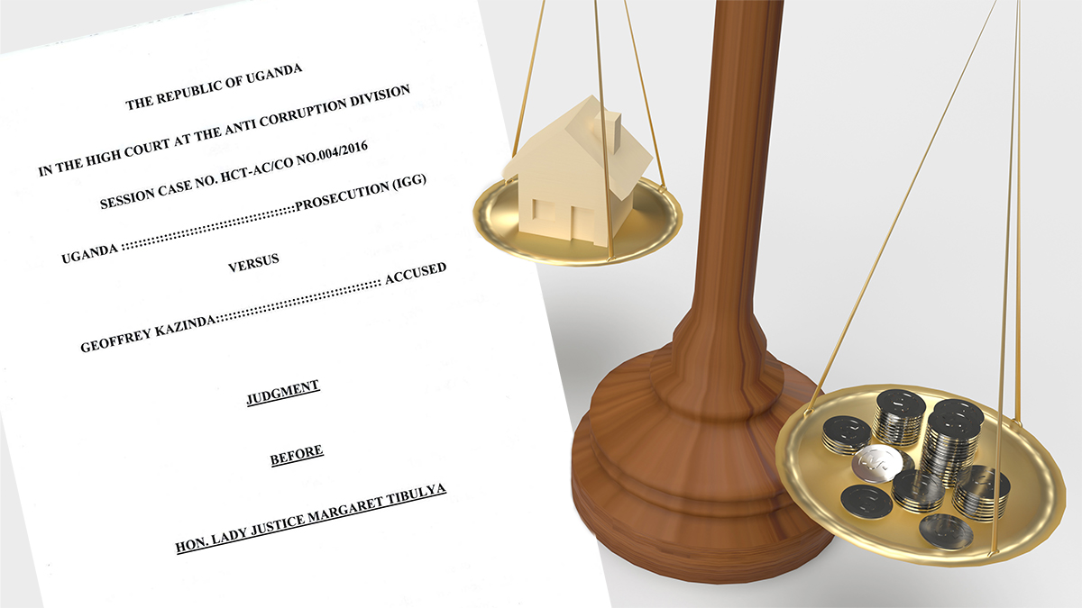 Scales of justice and Kazinda case judgement