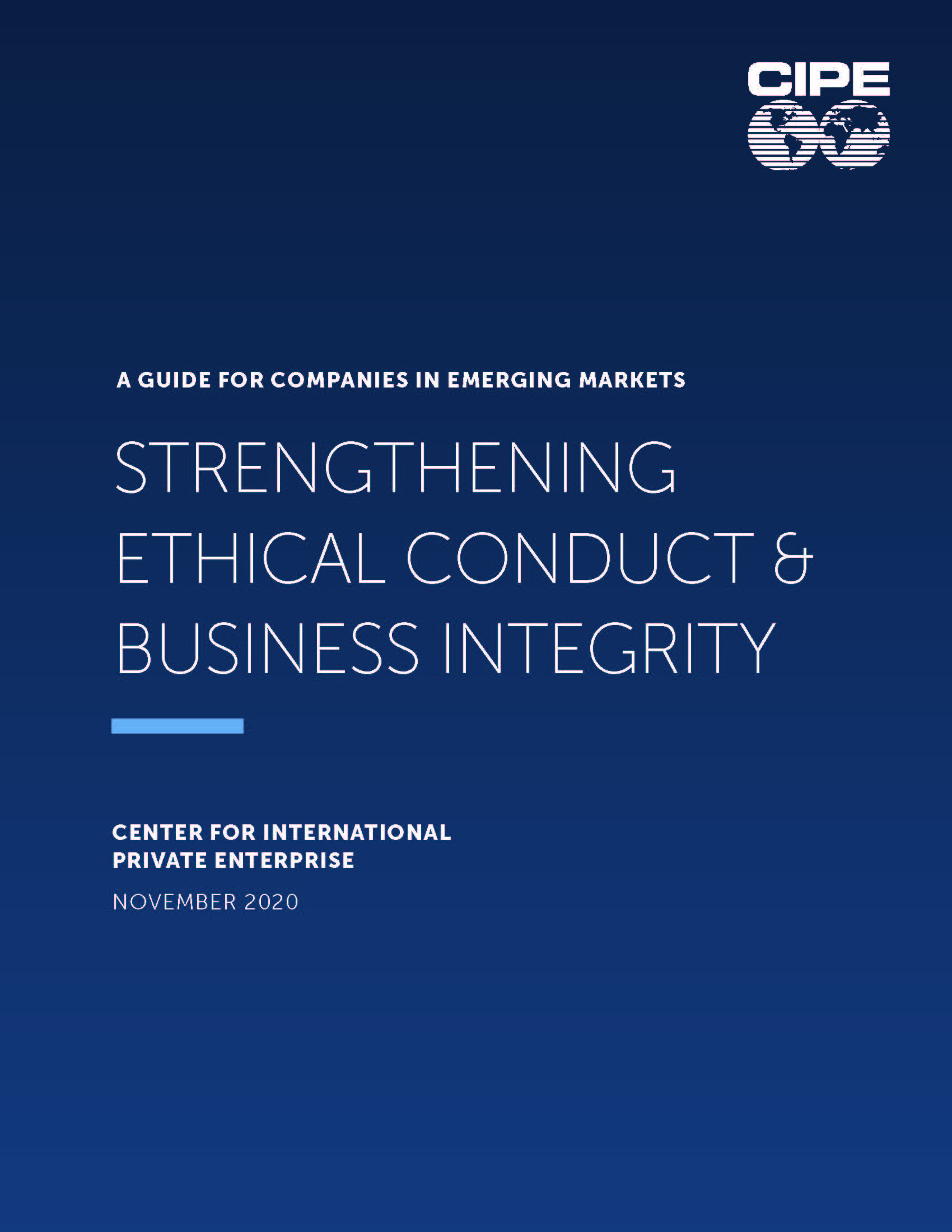 CIPE guide - Strengthening ethical conduct and business integrity