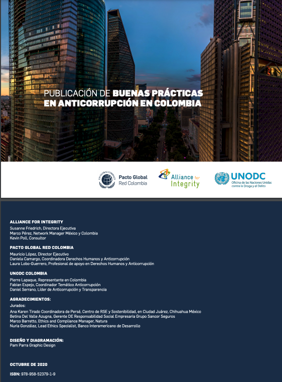 Publicación de buenas prácticas en anticorrupción en Colombia