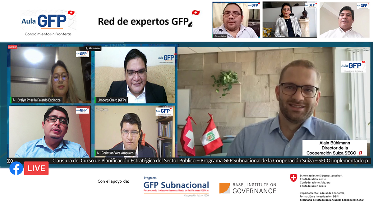 Closing session of a 5-week virtual training course in Peru