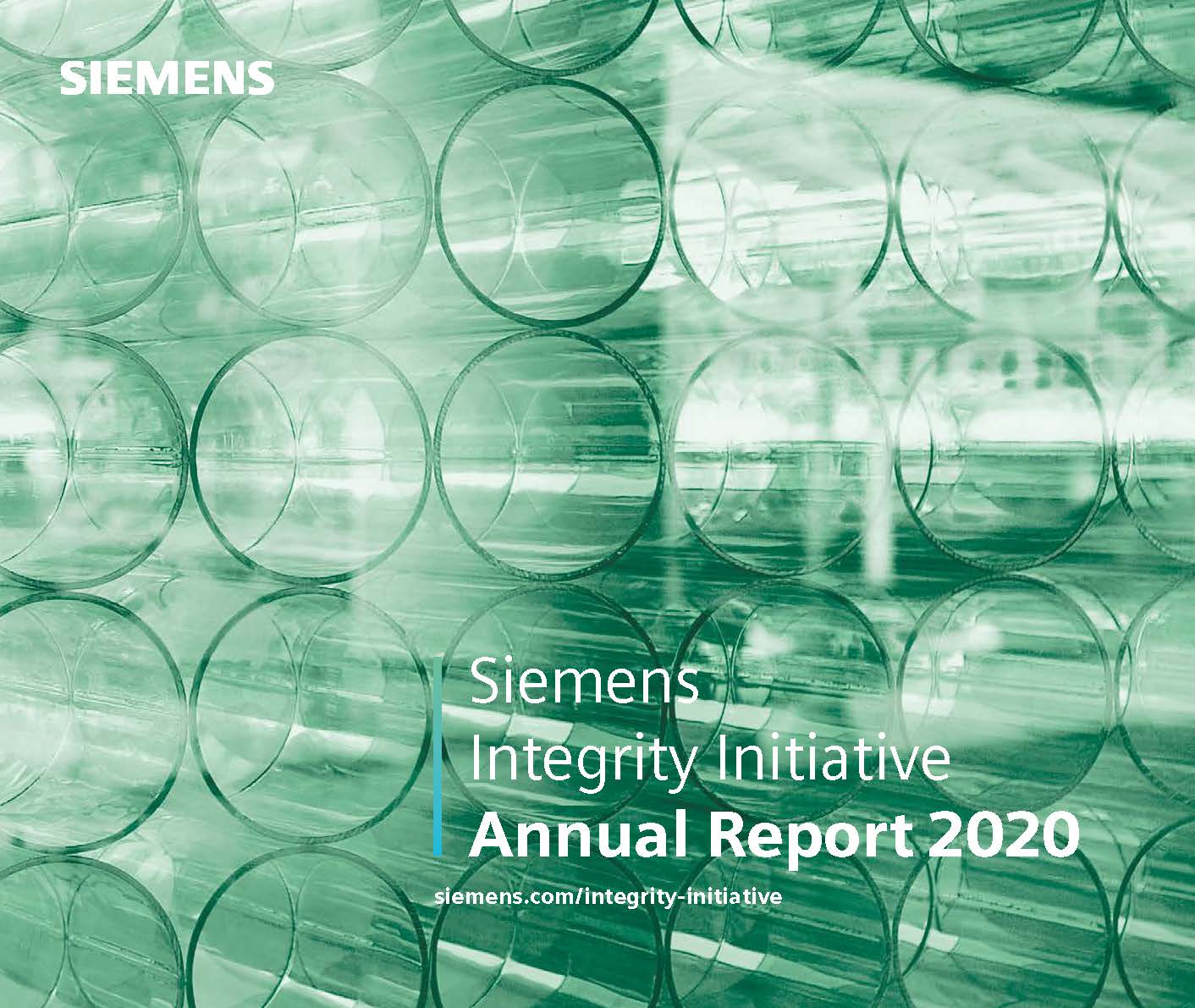 Cover page of Siemens Integrity Initiative annual report 2020