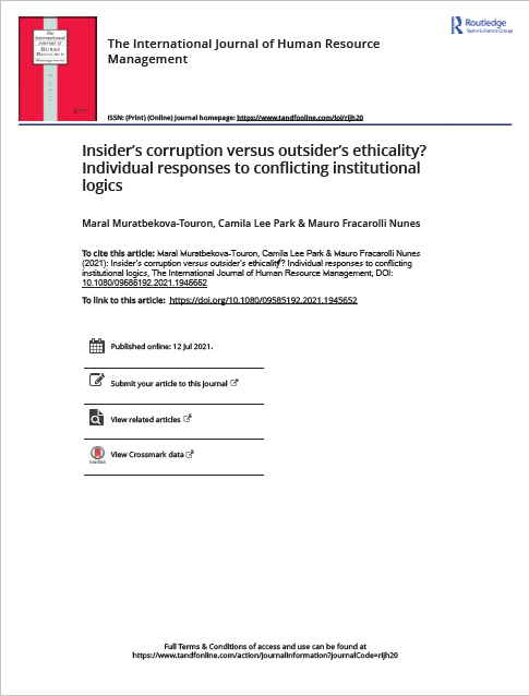 Insider’s corruption versus outsider’s ethicality? Individual responses to conflicting institutional logics