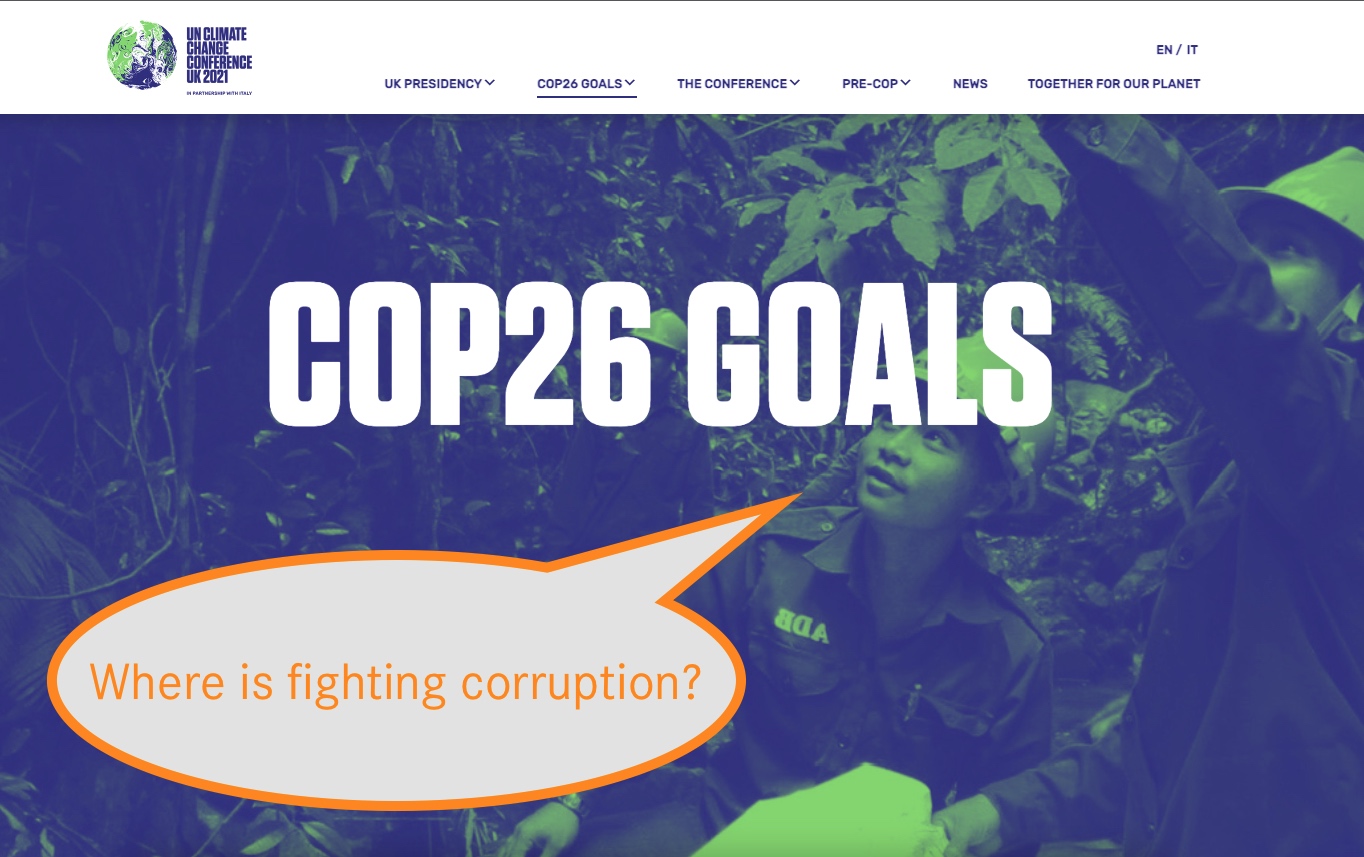 COP26 - where is fighting corruption?