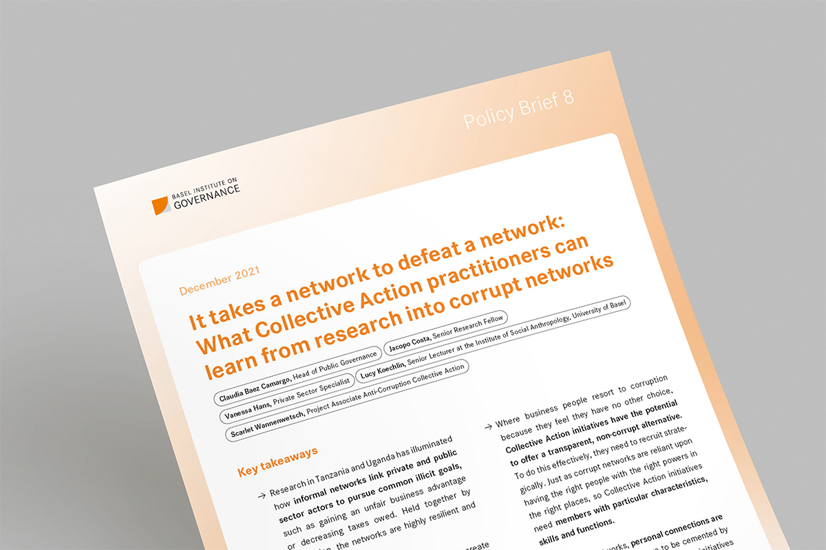 Policy Brief 8: It takes a network to defeat a network