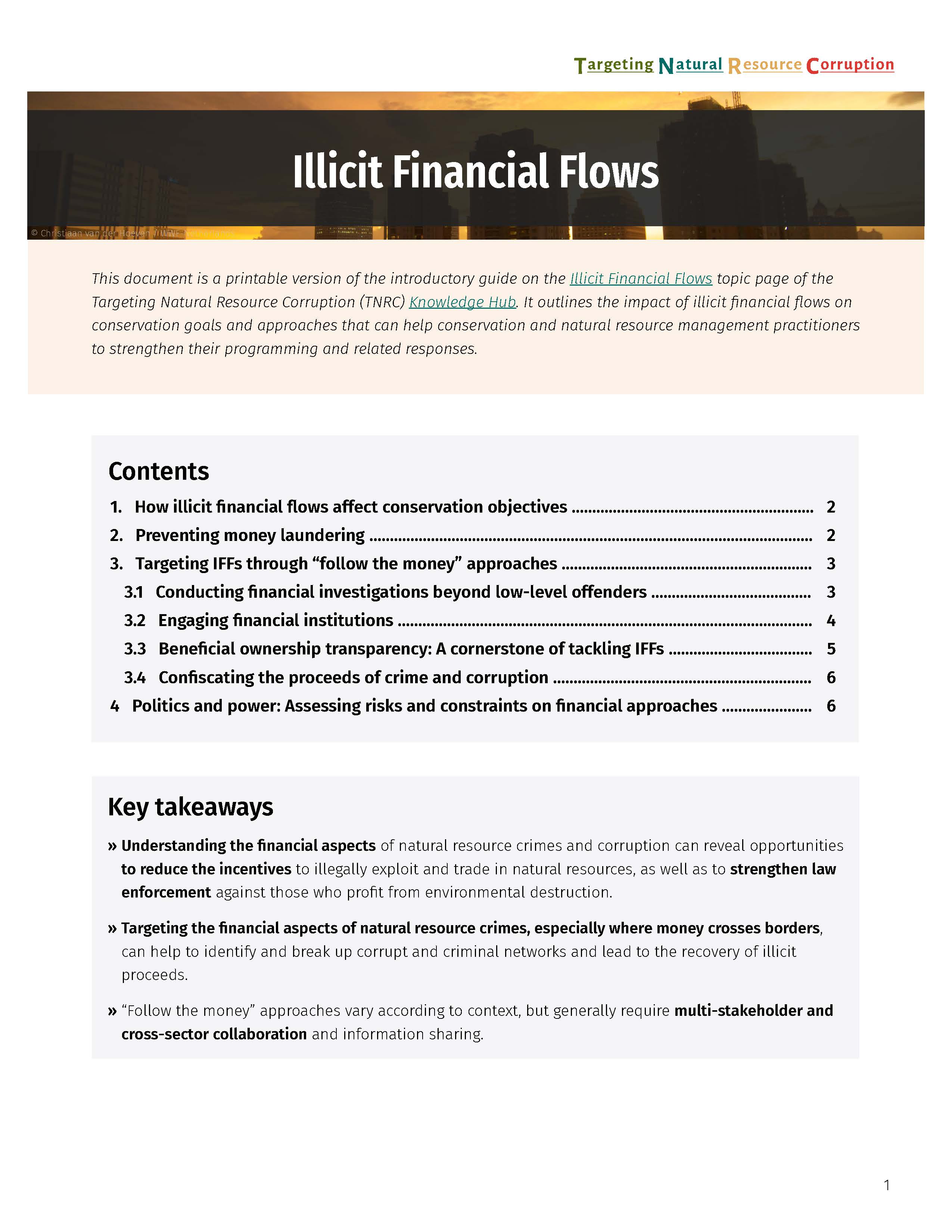 Cover page of IFFs guide on TNRC knowledge hub