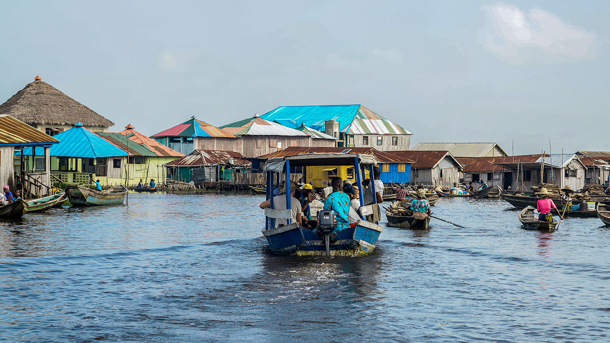 Boats in Ganvie, Benin