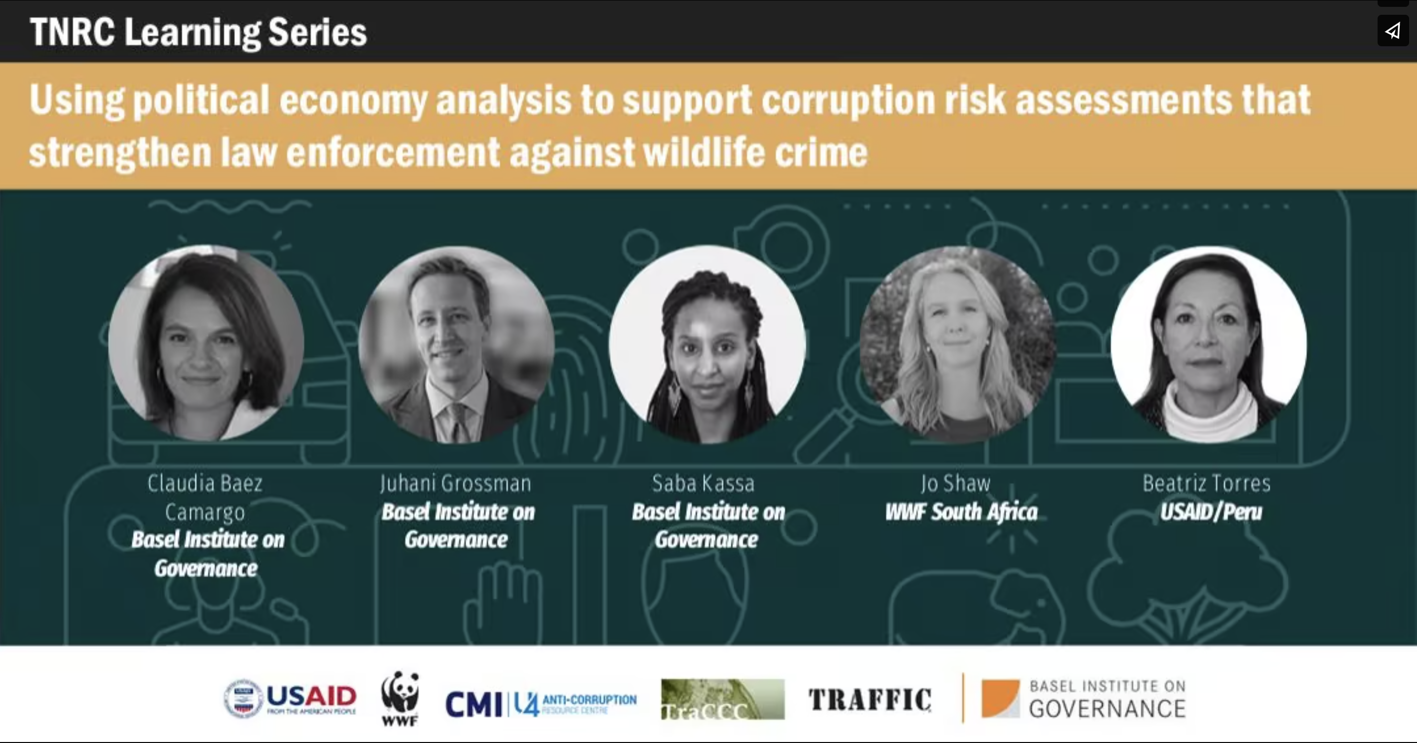 Webinar banner for event on using political economy analysis to support corruption risk assessments