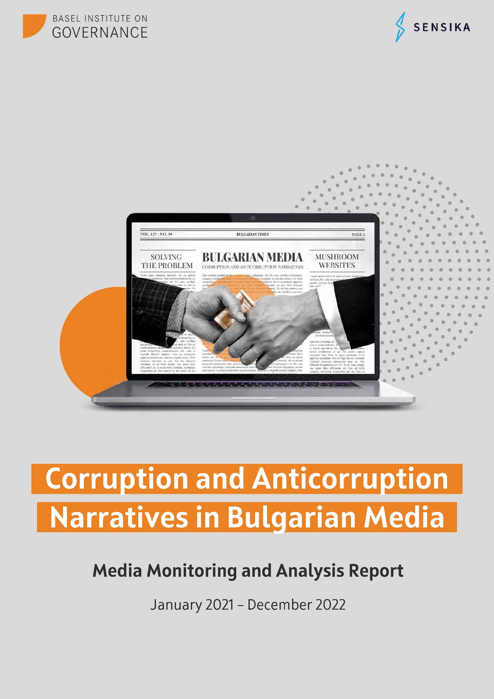 Report cover - Corruption and Anticorruption Narratives in Bulgarian Media