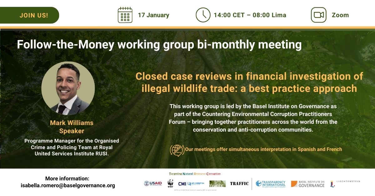 Follow the Money monthly 17 January meeting with photos of speakers