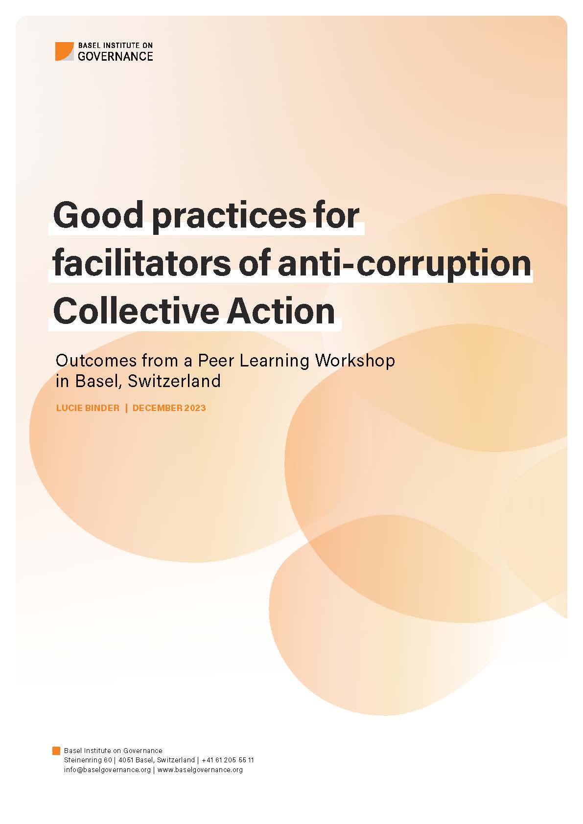 Cover page of Good practices for facilitators of anti-corruption Collective Action