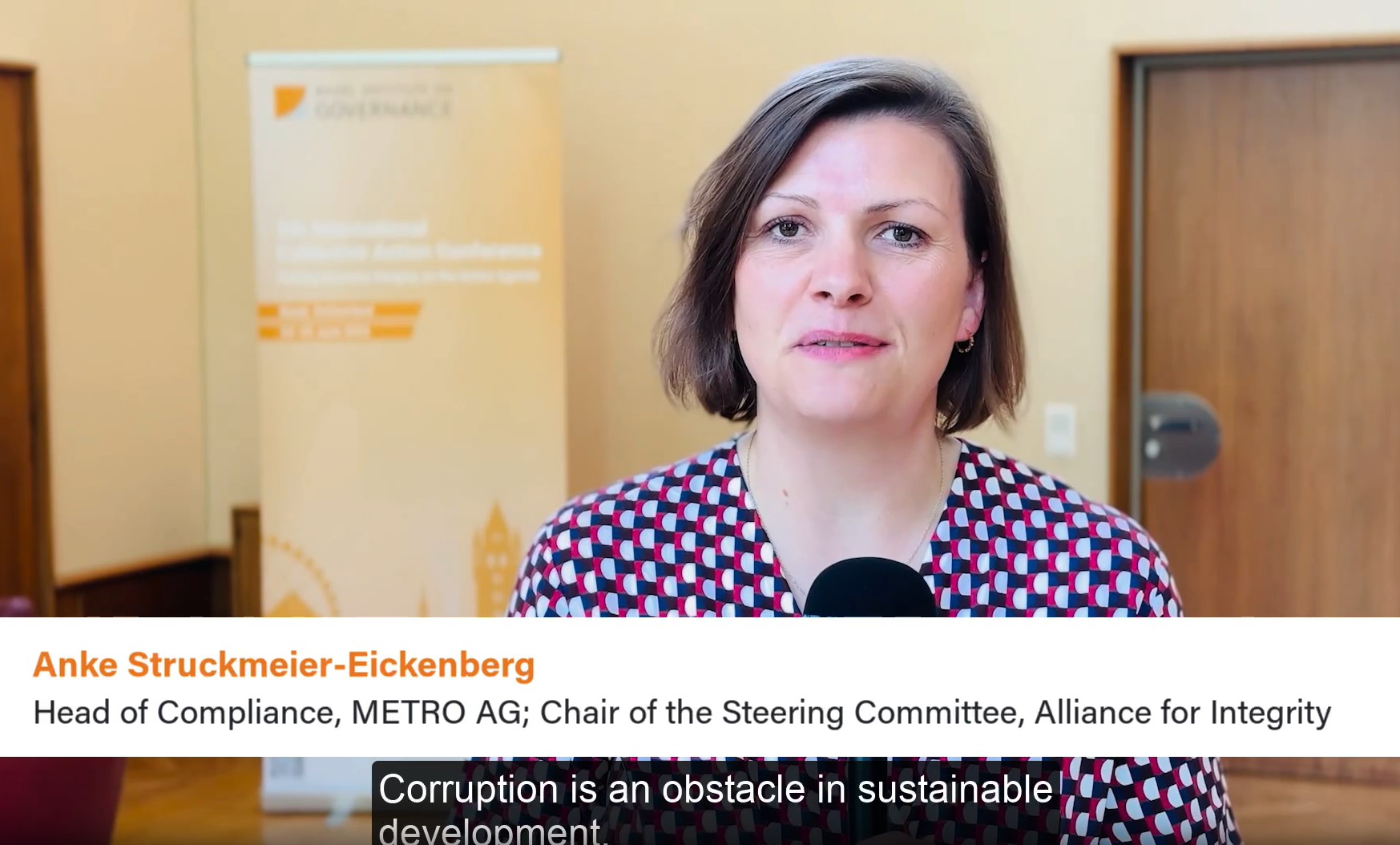 Anke Struckmeier-Eickenberg, Chair of the Steering Committee of the Alliance for Integrity and Head of Compliance of Metro AG