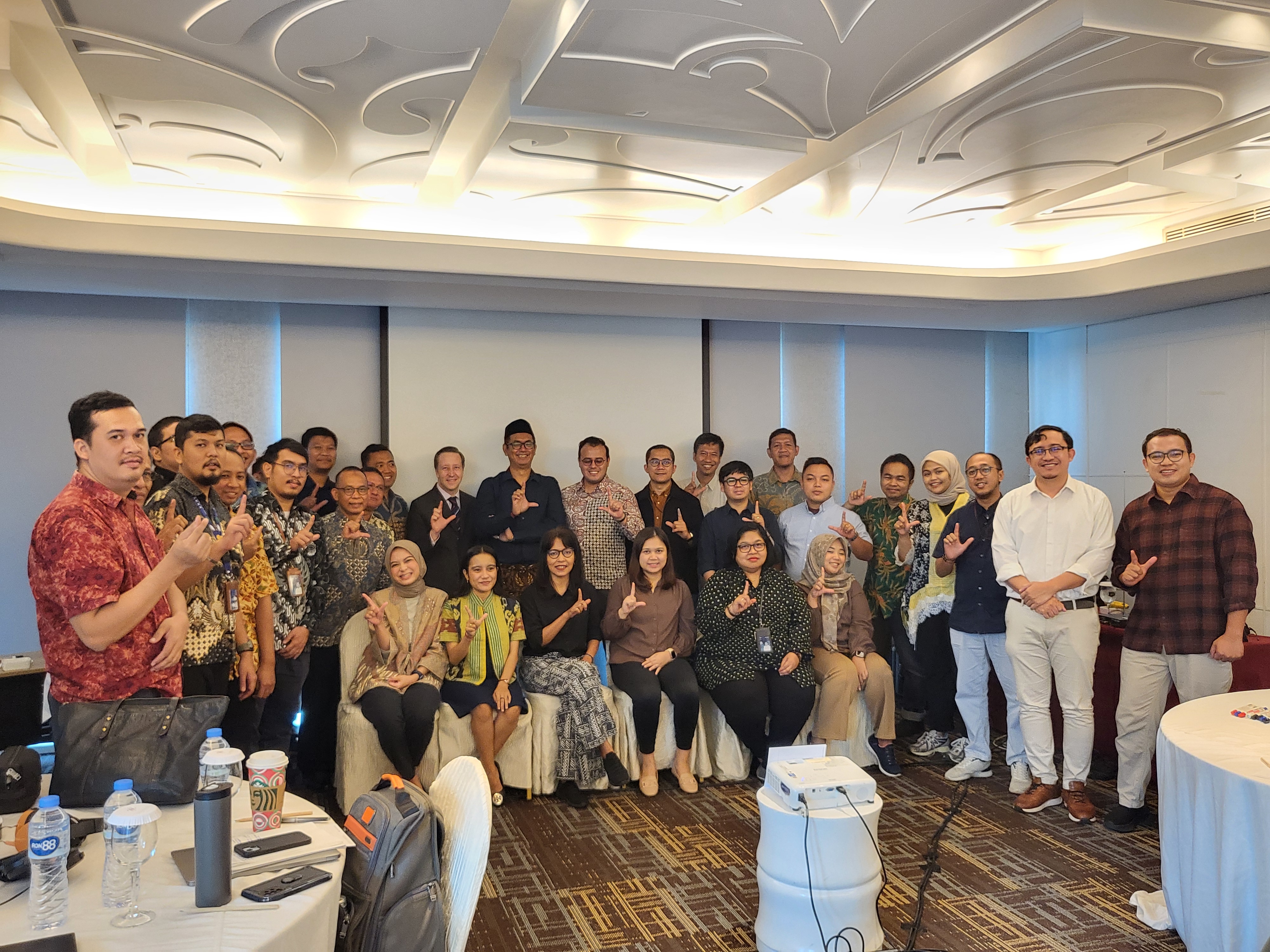 Group photo from the Indonesia SOE integrity risk assessment training