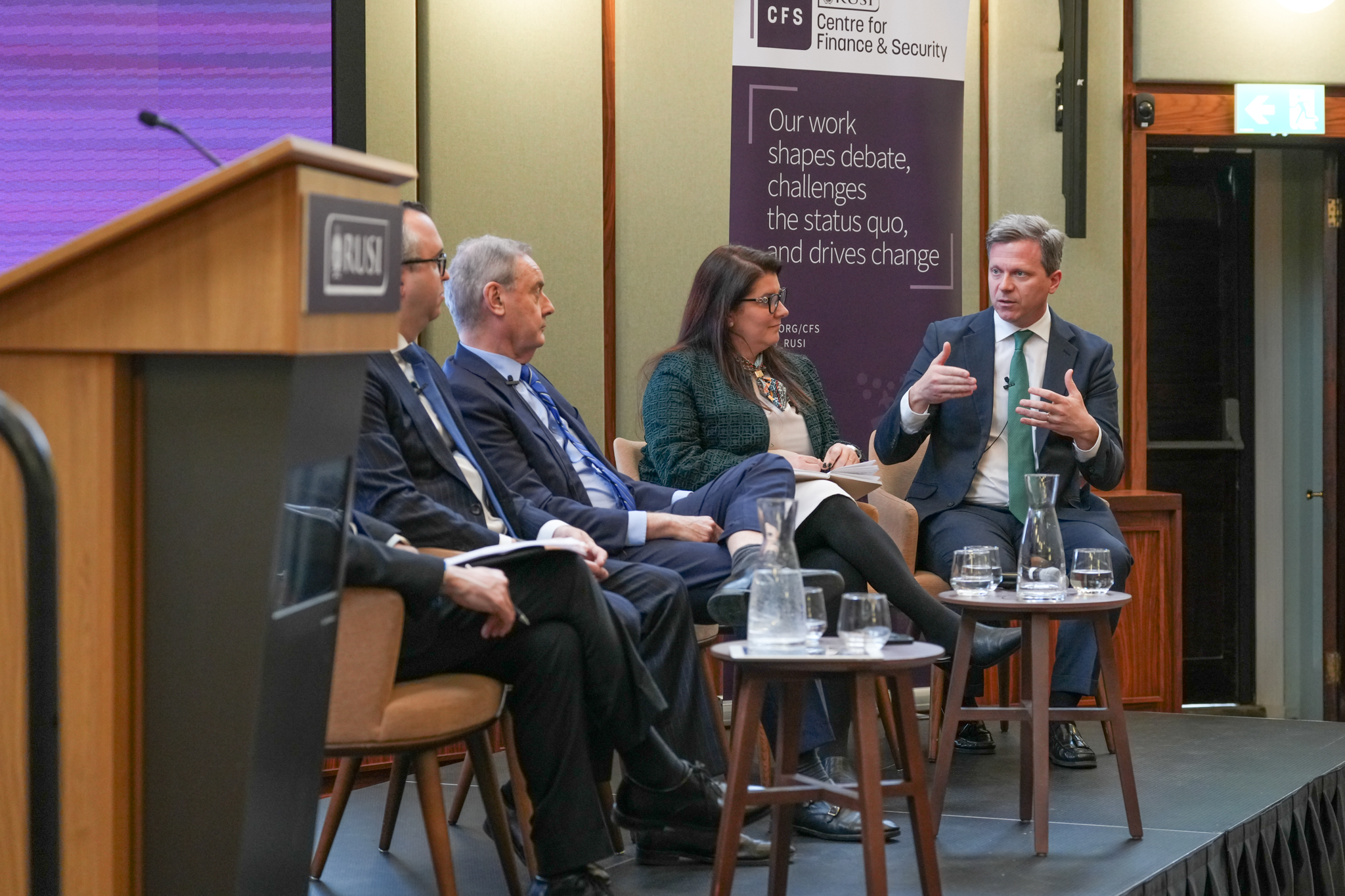 Ned Conway speaking at RUSI event