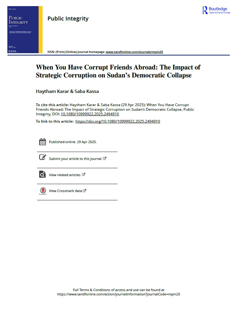 Cover page of Routledge article_When You Have Corrupt Friends Abroad