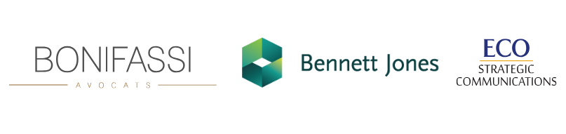 Bonifassi Avocats Bennett Jones and Eco Strategic Communications logos