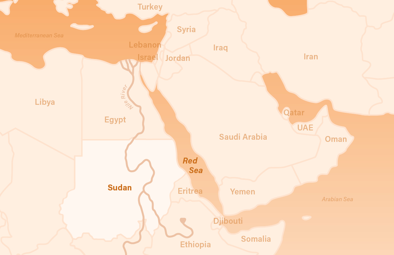 Sudan and regional map