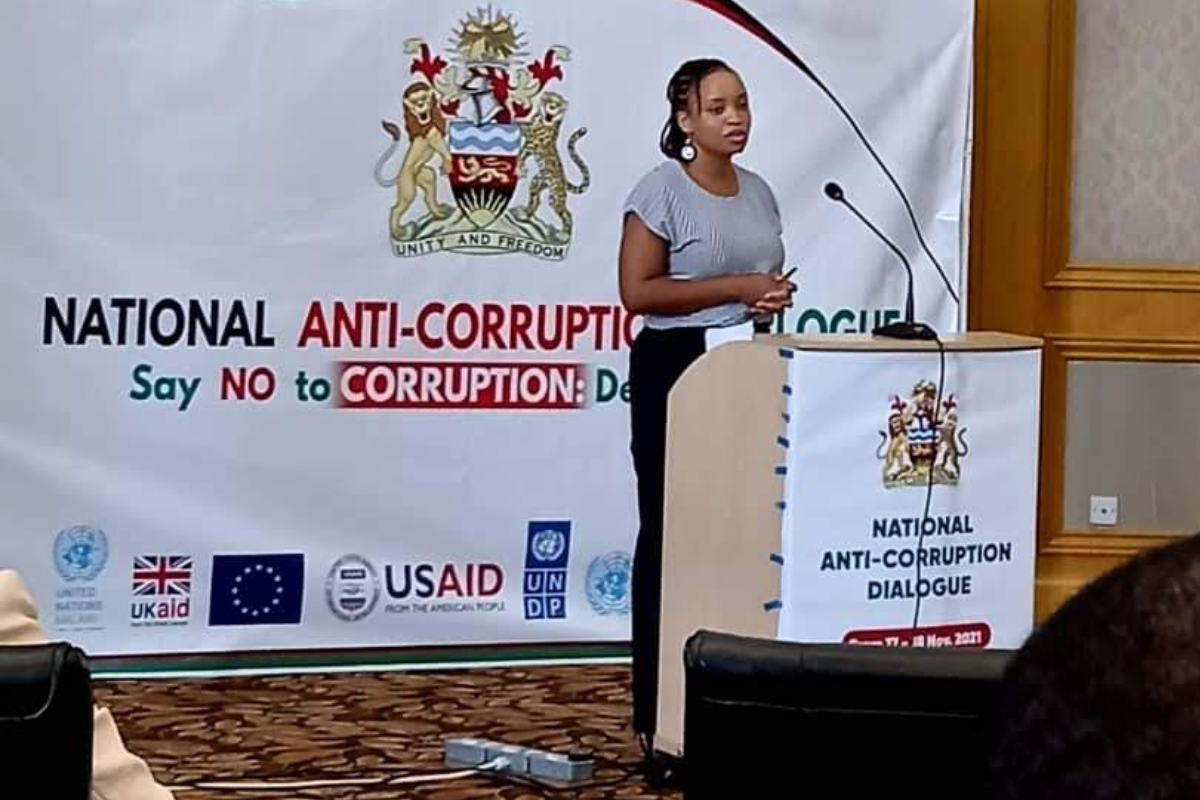 Photo of Misozi Samuti at the National Anti-Corruption Dialogue