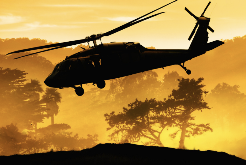 Air Support Army Helicopter View by ninjaMonkeyStudio from Getty Images Signature