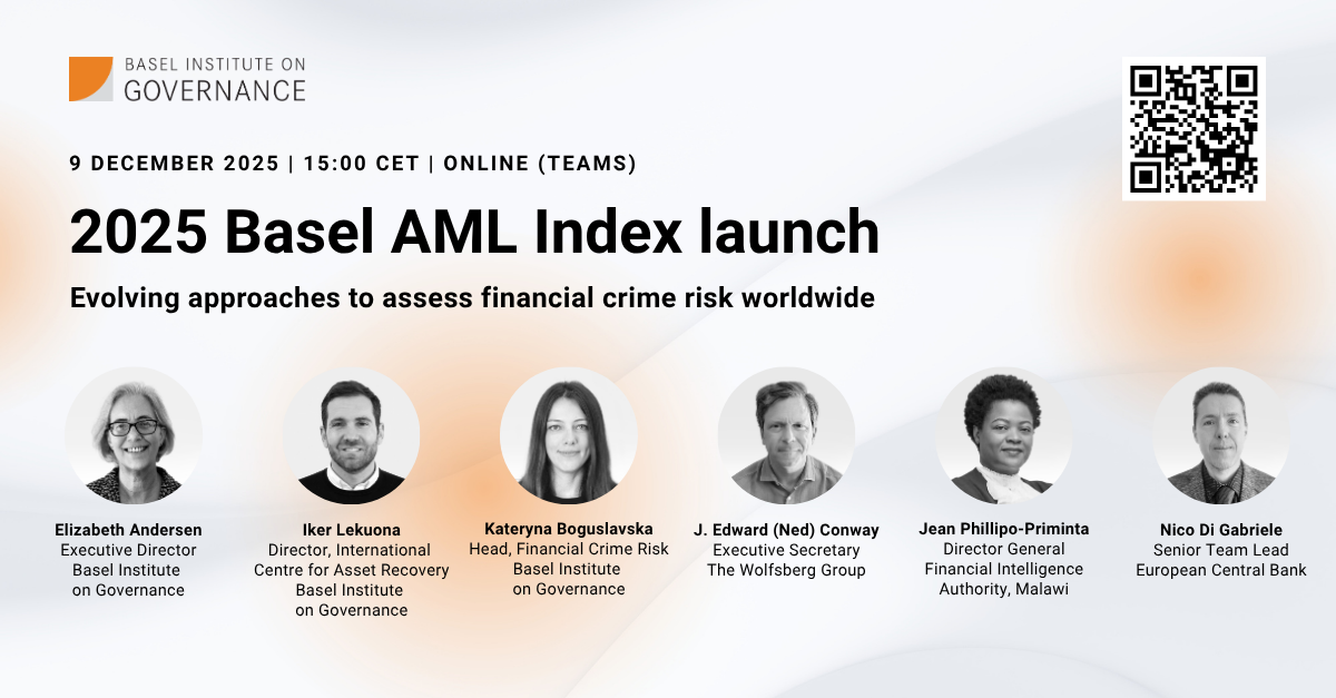Basel AML Index 2025 launch with speakers