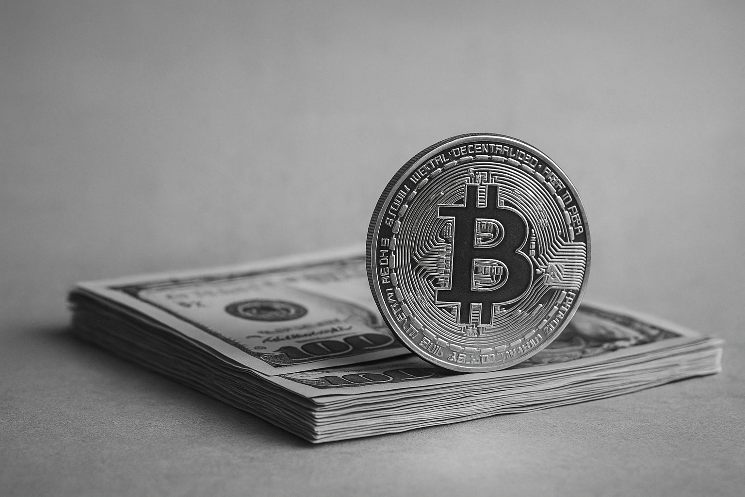 Bitcoin and cash image generated by ChatGPT