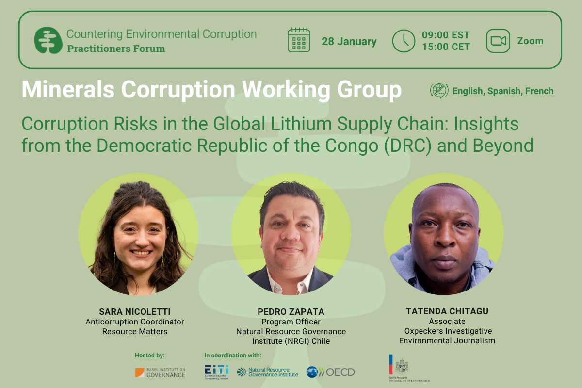 Event flyer Corruption risks in the global lithium supply chain