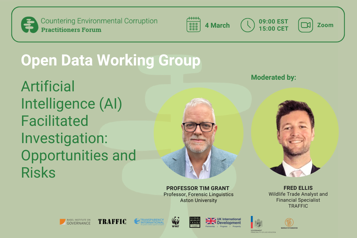 Event flyer - Artificial Intelligence Facilitated Investigation