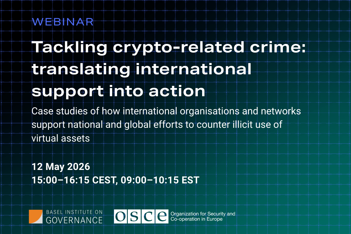Webinar slide: Tackling crypto-related crime: translating international support into action