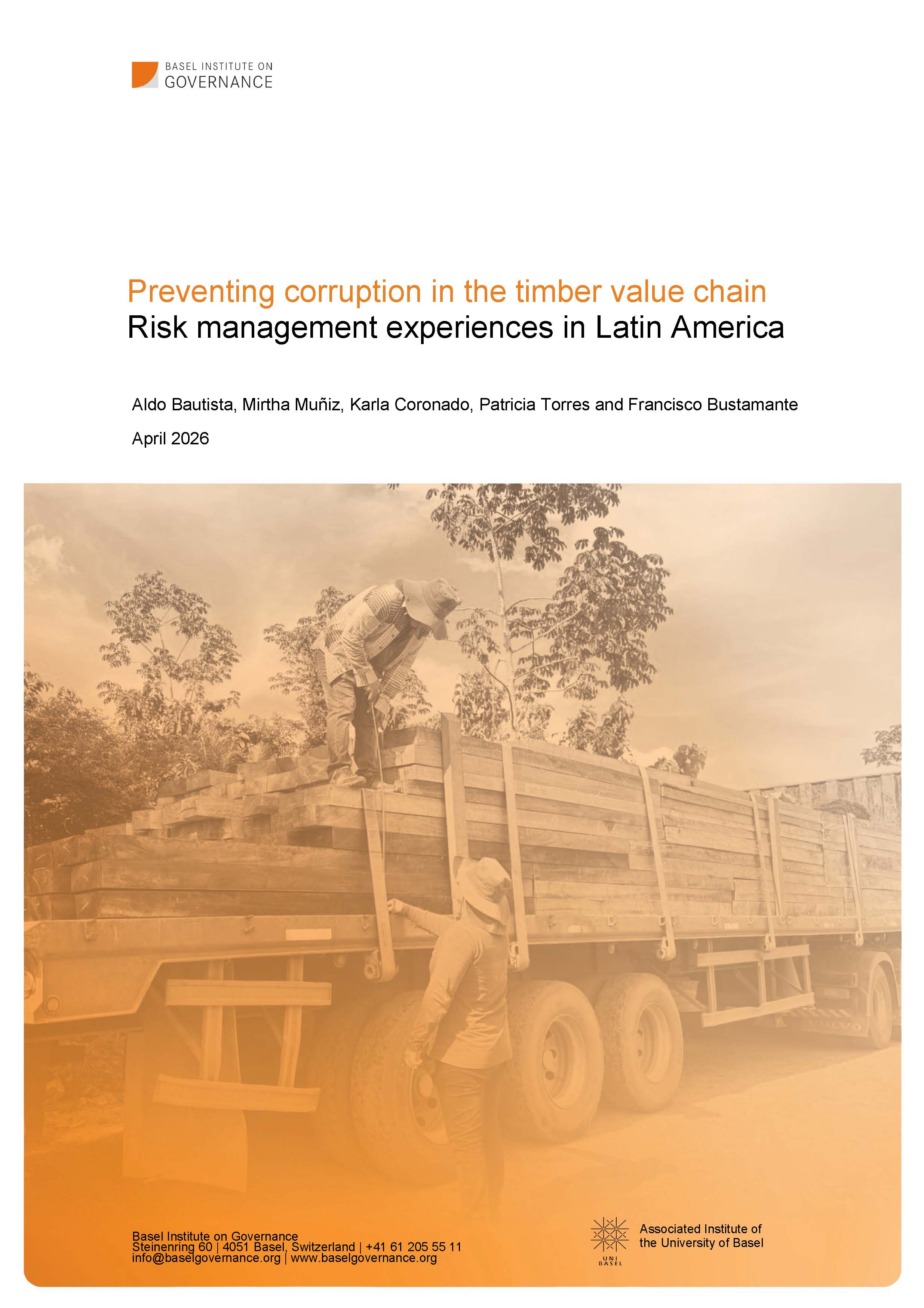 Cover of report on preventing corruption in the timber value chain in Latin America