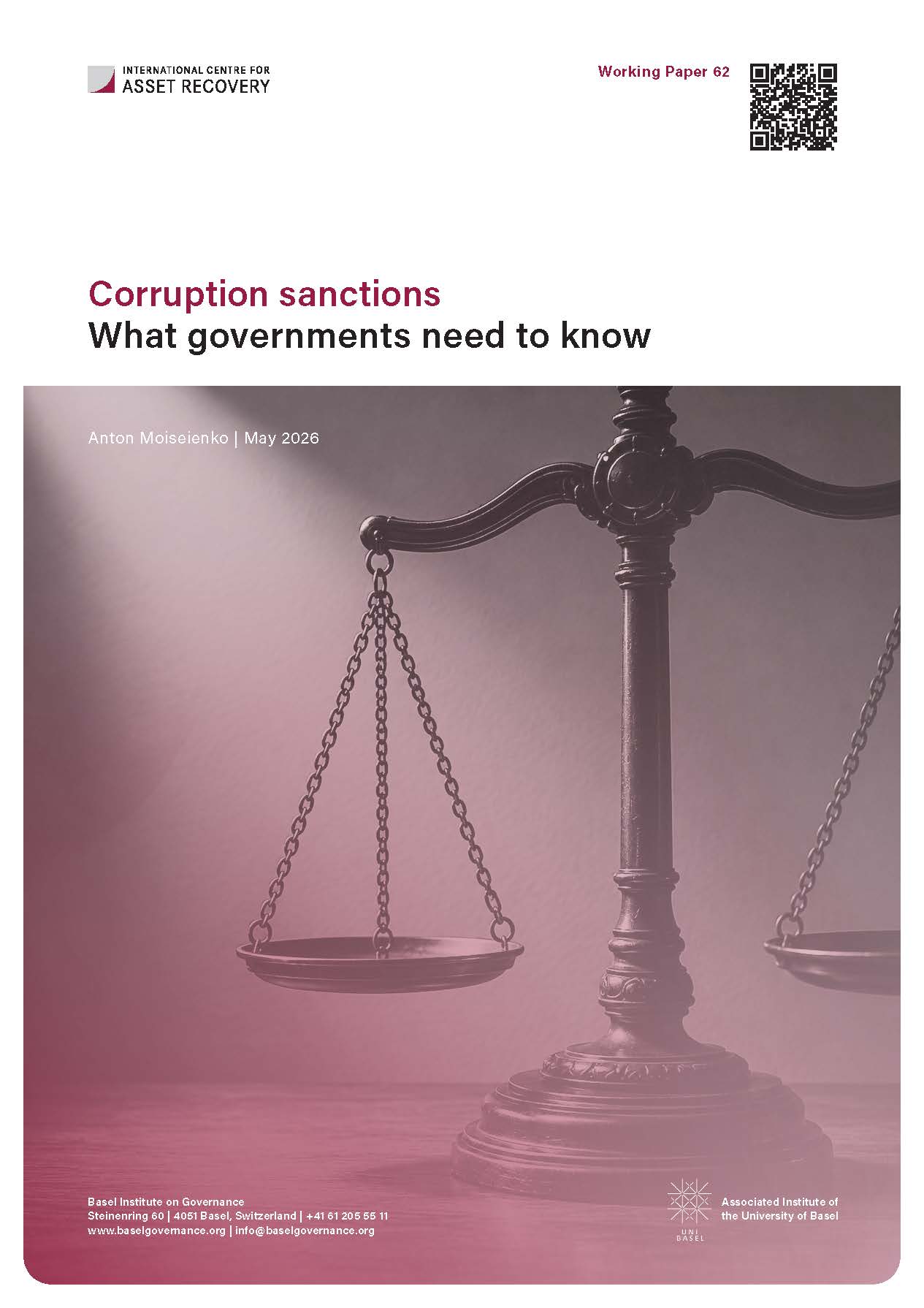 Cover of Working Paper 61 on Corruption sanctions