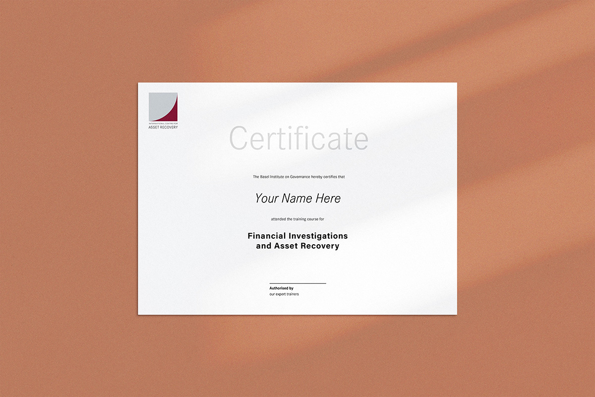 Certificate mock-up